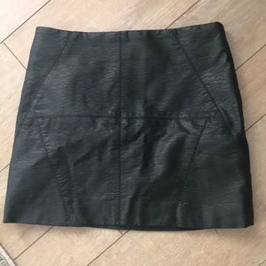 H&M Faux Leather Mini Skirt